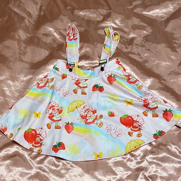 Hot Topic Strawberry Shortcake Skirt with Suspenders - Picture 1 of 4